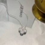 [Eternal Jewelry]CLOVER 15MM DIAMOND SINGLE FLOWER NECKLACE - Image 4