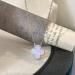 [Eternal Jewelry]CLOVER 15MM BLUE CHALCEDONY NECKLACE SILVER - Image 7