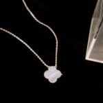 [Eternal Jewelry]CLOVER 15MM BLUE CHALCEDONY NECKLACE SILVER - Image 9