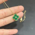 [Eternal Jewelry]CLOVER 15MM DIAMOND TURQUOISE NECKLACE - Image 3
