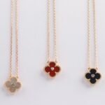 [Eternal Jewelry]CLOVER 15MM DIAMOND CARNELIAN NECKLACE - Image 7