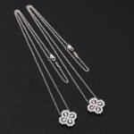 [Eternal Jewelry]LOOP NECKLACE FULL MOTIF DIAMOND 16MM MULTIPLE COLORS - Image 16