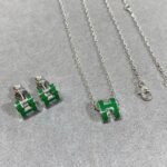 [Eternal Jewelry]POP H GREEN NECKLACE SILVER AND GOLD - Image 6