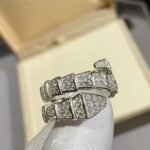 [Eternal Jewelry]SERPENTI DOUBLE RING SILVER DIAMOND PAVED - Image 9