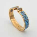 [Eternal Jewelry]H PINK GOLD BRACELET BLUE CERAMIC - Image 3