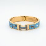 [Eternal Jewelry]H PINK GOLD BRACELET BLUE CERAMIC - Image 2