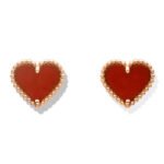[Eternal Jewelry]HEART CARNELIAN STUD EARRINGS - Image 2