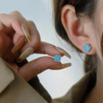 [Eternal Jewelry]CLOVER MINI 9.5MM ONYX STUD EARRINGS SILVER - Image 10