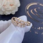 [Eternal Jewelry]SERPENTI RING PINK GOLD DIAMOND PAVED 4MM - Image 2