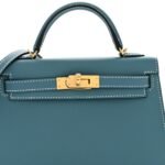 Epsom Mini Kelly Sellier 20 New Blue Jean - Image 7