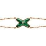 [Eternal Jewelry]JEUX BRACELET MALACHITE PINK GOLD 1 DIAMOND
