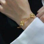 [Eternal Jewelry]CLOVER 5 FLOWERS LASER BRACELET - Image 3