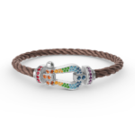 [Eternal Jewelry]FORC LARGE HORSESHOE  COLORED DIAMOND BRACELET SILVER - Image 6