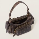 Soft Lamb Nappa Pocket Handbag Coffee Brown - Image 4