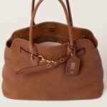 Aventure Nappa Leather Handbag Oak color - Image 3