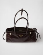 Prada Bonnie Medium Leather Handbag Dark brown - Image 2