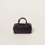 Arcadie Leather Small Handbag Black - Image 4