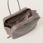 Leather Beau Handbag Clay-gray - Image 5
