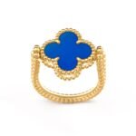 [Eternal Jewelry]CLOVER RIVERSIBLE BLUE AGATE RING - Image 2