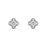 [Eternal Jewelry]CLOVER 1 MOTIFS DIAMOND STUD EARRINGS SILVER - Image 2