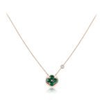 [Eternal Jewelry]SUN PEDANT PINK GOLD 1 DIAMOND NECKLACE - Image 2