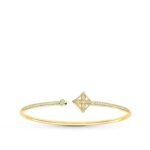 [Eternal Jewelry]IDYLLE GOLD OPEN BRACELET DIAMOND PAVED