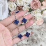 [Eternal Jewelry]CLOVER 5 MOTIF PIETERSITE SILVER BRACELET - Image 8