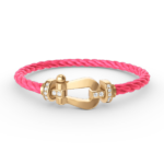 [Eternal Jewelry]FORCE LARGE HORSESHOE HALF DIAMOND BRACELET GOLD - Image 3