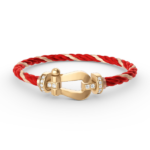 [Eternal Jewelry]FORCE LARGE HORSESHOE HALF DIAMOND BRACELET GOLD - Image 13