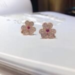 [Eternal Jewelry]FRIVOLE PINK GOLD FLOWER DIAMOND EARRINGS - Image 6