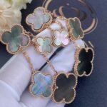 [Eternal Jewelry]CLOVER EARRINGS DARK MOP 4 MOTIFS ROSE GOLD - Image 2