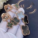 [Eternal Jewelry]CLOVER EARRINGS DARK MOP 4 MOTIFS ROSE GOLD - Image 5