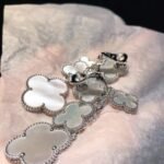 [Eternal Jewelry]CLOVER EARRINGS WHITE MOP 4 MOTIFS SILVER - Image 4