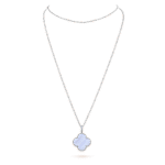 [Eternal Jewelry]CLOVER SILVER CHALCEDONY BIG CLOVER NECKLACE