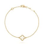 [Eternal Jewelry]CLOVER WHITE MOP SINGLE FLOWER BRACELET