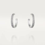 [Eternal Jewelry]LOVE DIAMOND SILVER HOOP EARRINGS