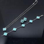 [Eternal Jewelry]CLOVER 1 DIAMOND BLUE SKY SILVER EARRINGS - Image 2