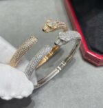 [Eternal Jewelry]PANTHERE FULL DIAMOND OPEN BRACELET - Image 3