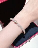 [Eternal Jewelry]PANTHERE FULL DIAMOND OPEN BRACELET - Image 9