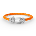 [Eternal Jewelry]FORCE LARGE HORSESHOE HALF DIAMOND BRACELET SILVER - Image 7